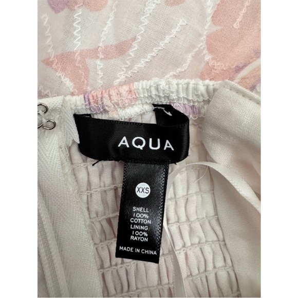 Aqua Pink and White Pleated Midi Sundress - Picture 4 of 7